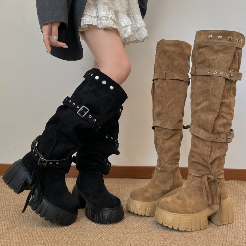Women'S Fashion Knee High Boots - Sepatu Bot Wanita Setinggi Lutut Gaya