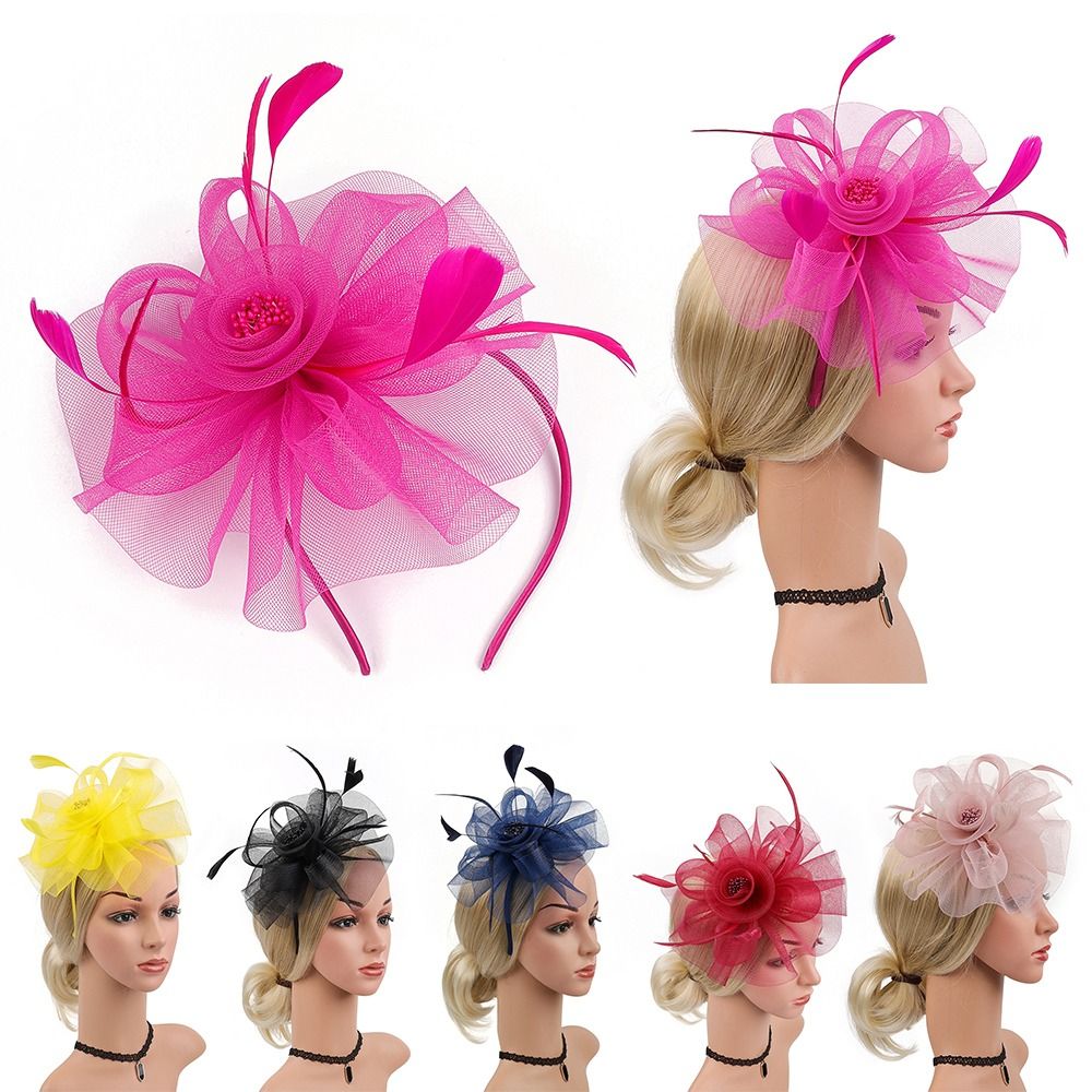 Women'S Fashion Kentucky Derby - Topi Fascinator pita bulu topi Derby