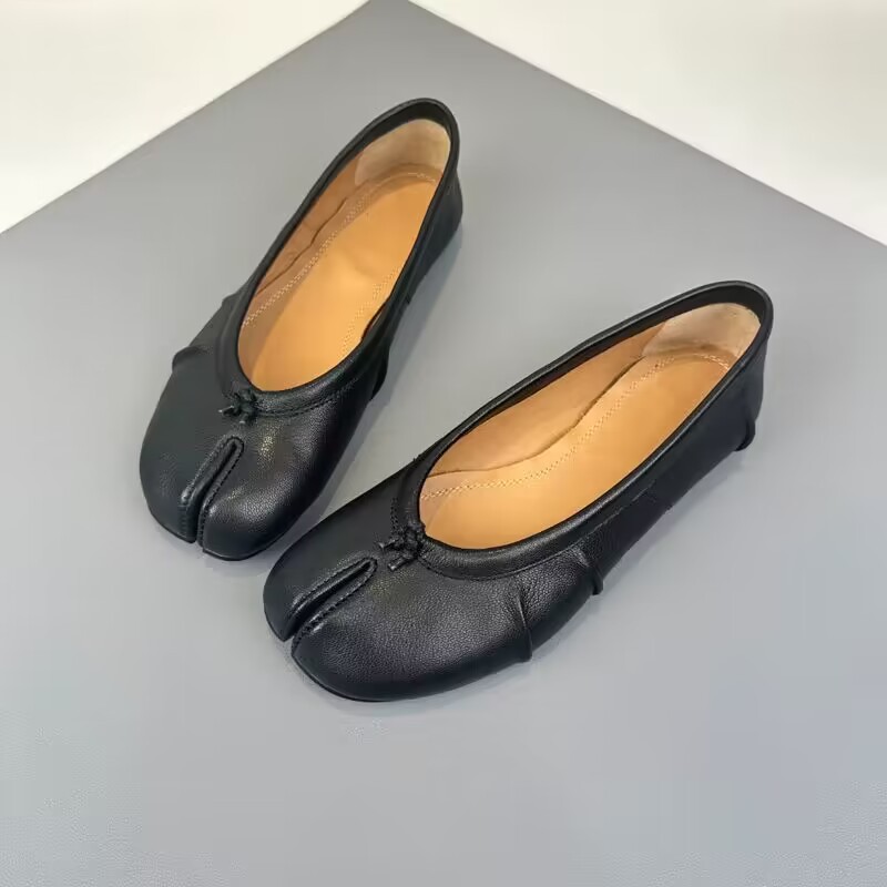 Women'S Fashion Shoes - Sepatu Flat Split Toe Wanita Retro