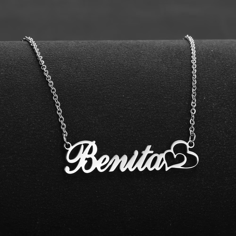 Women Fashion Names - Kalung Nama Kustom Hati Ganda Yang