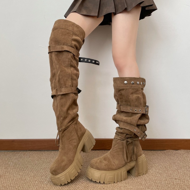 Sepatu Bot Wanita Setinggi Lut - Women'S Fashion Knee High Boots ulasan dan harga