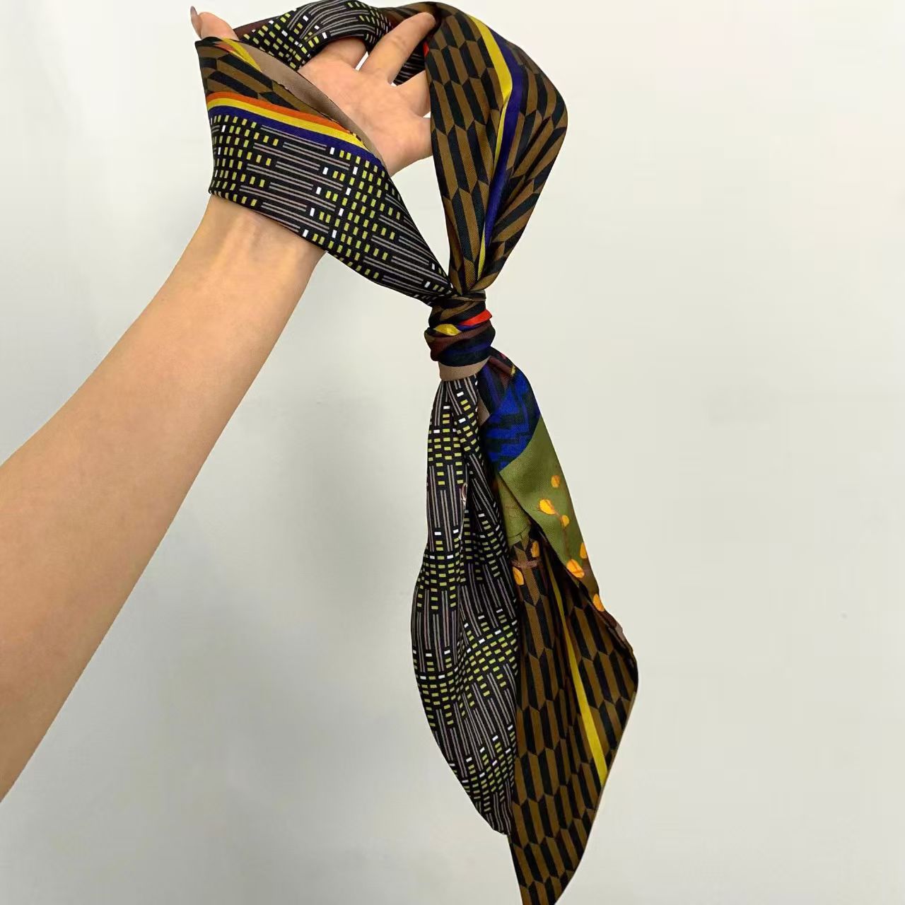 Syal Sutra Mewah Motif Cetak,  - Women Fashion Necktie ulasan dan harga