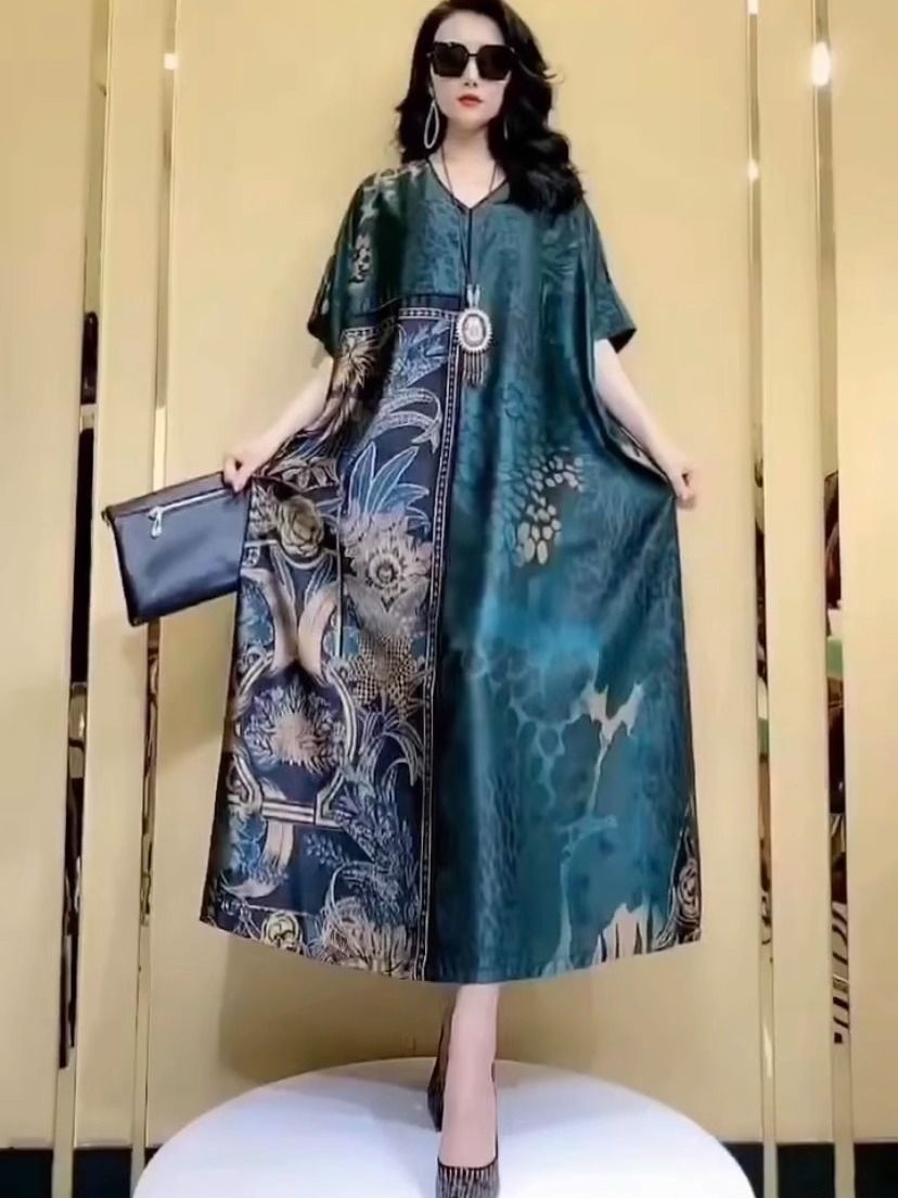 Gaun Sutra Mulberry Musim Pana - Women Fashion Dress Names ulasan dan harga