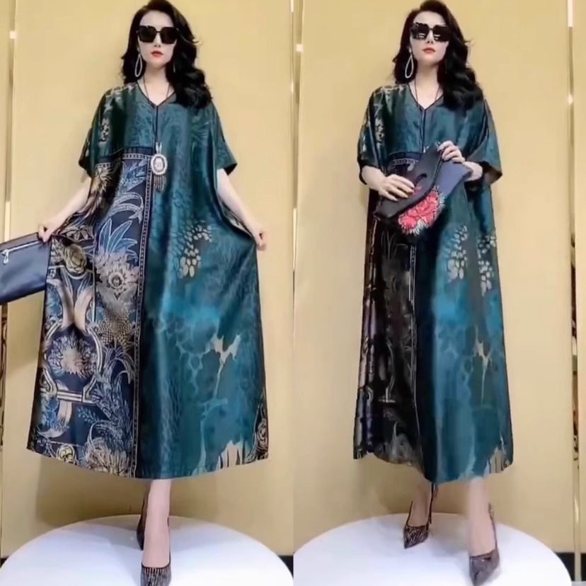 Gaun Sutra Mulberry Musim Pana - Women Fashion Dress Names ulasan dan harga