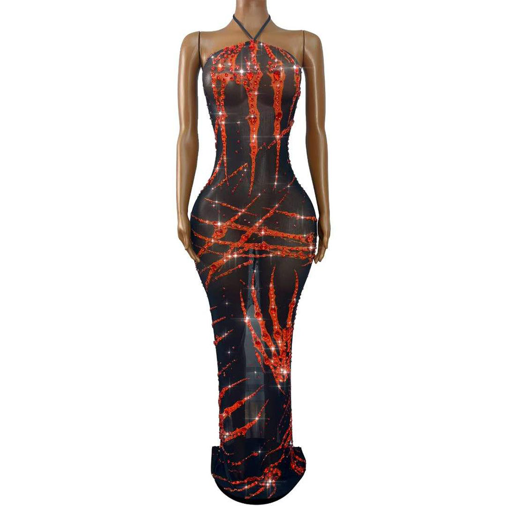 Gaun bandage jaring berkilauan - Women Fashion Photoshoot ulasan dan harga