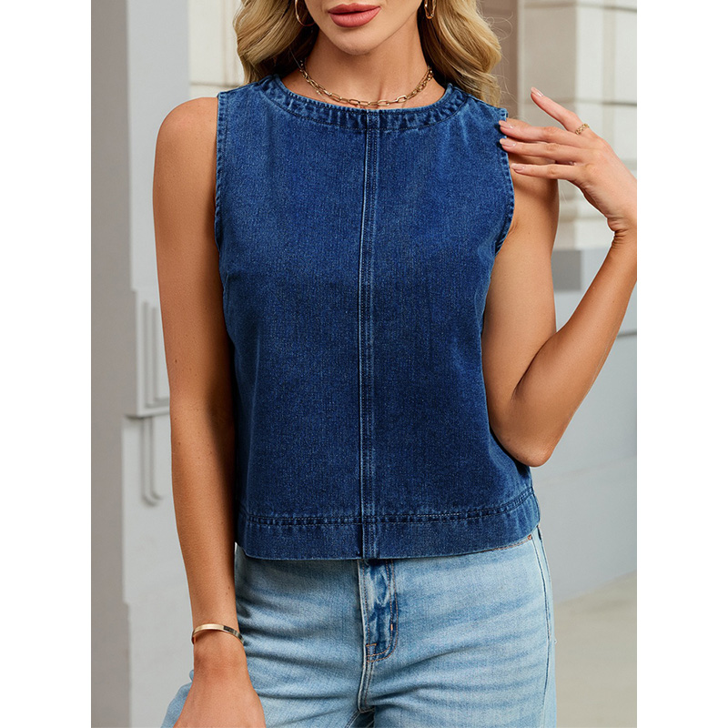 Benuynffy Rompi Denim Leher Bu - Women'S Fashion Vest Tops ulasan dan harga
