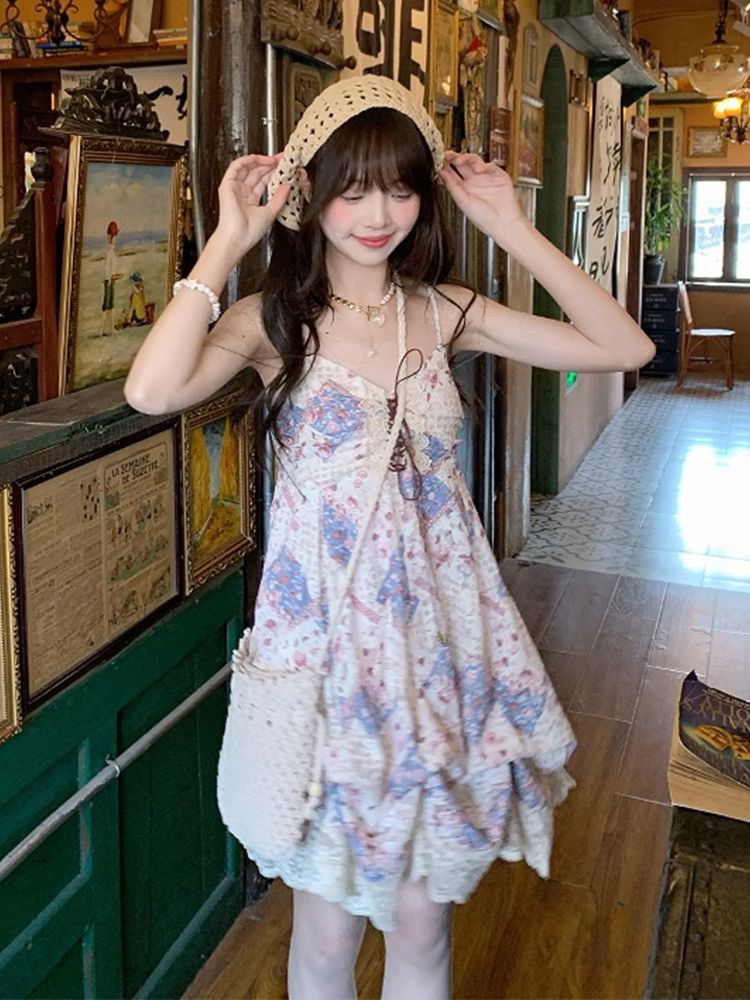 Setelan Gaun Cami Vintage Musi - Lace Trim Cami ulasan dan harga