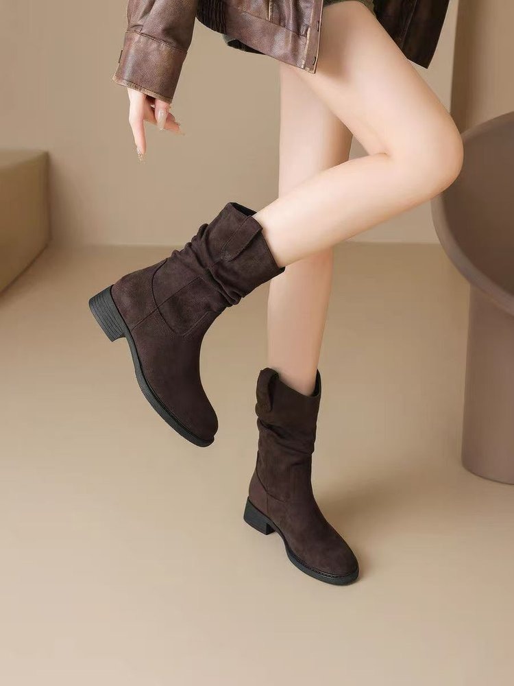 Sepatu Bot Setinggi Betis deng - Women'S Fashion Korea ulasan dan harga