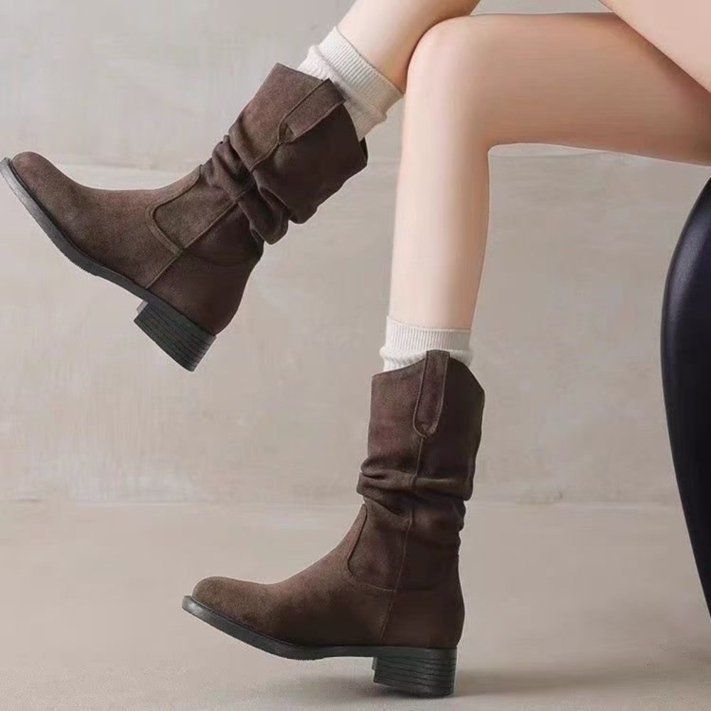 Sepatu Bot Setinggi Betis deng - Women'S Fashion Korea ulasan dan harga