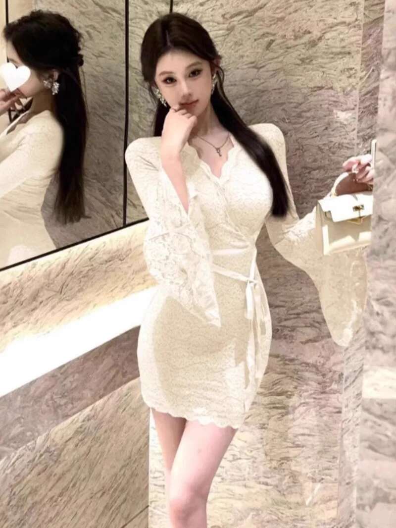 Gaun Lengan Lonceng Renda Seks - Women Fashion Dress Names ulasan dan harga