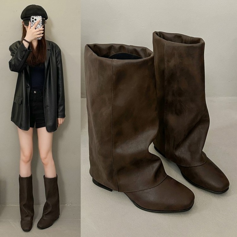 Sepatu Bot Fashion Vintage Mod - Women'S Fashion Knee High Boots ulasan dan harga