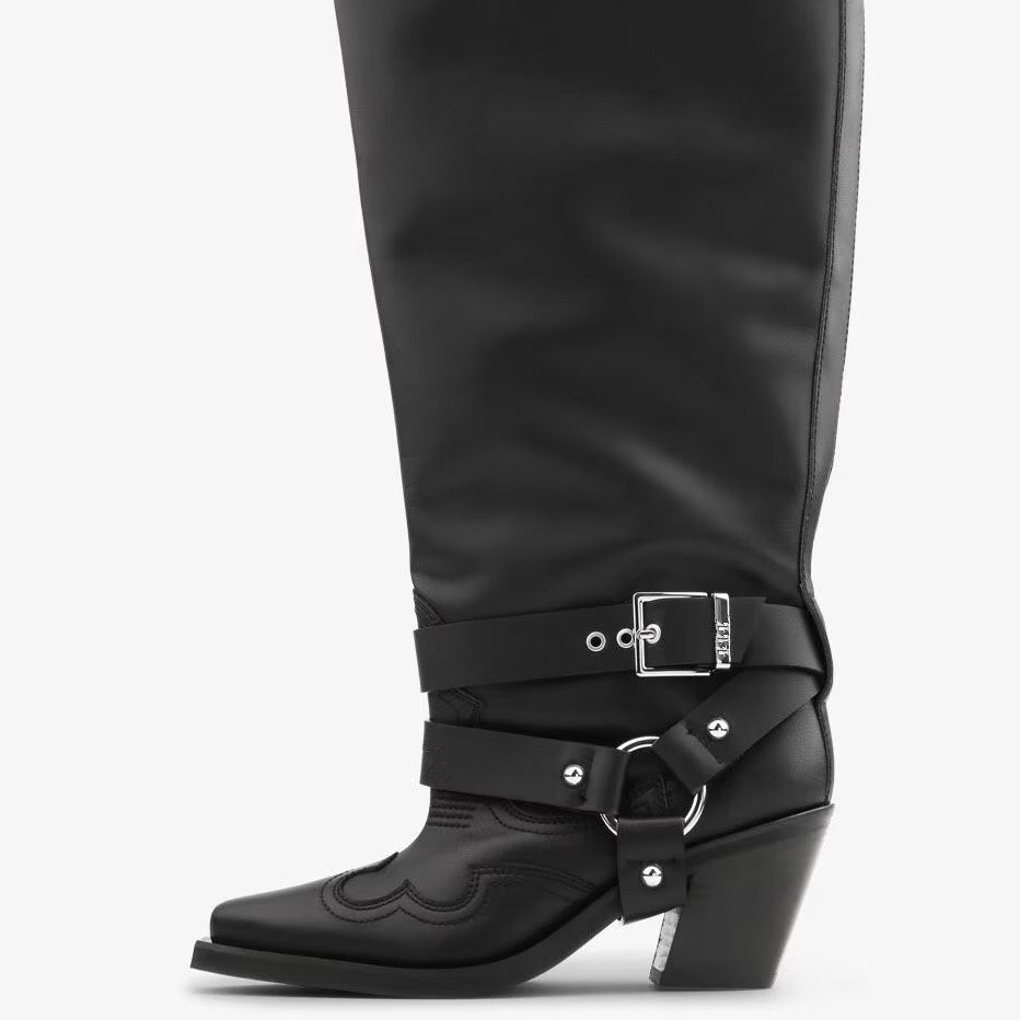Sepatu Bot Koboi Wanita Kulit  - Women'S Fashion Knee High Boots ulasan dan harga